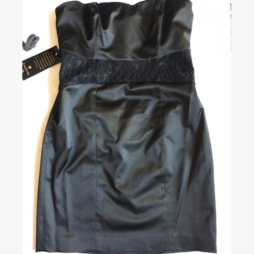 NWT Bebe Strapless Lace Dress